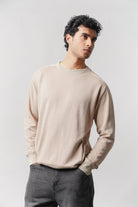 Side-Pocket Sweatshirt - Beige - Mendeez