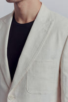 Linen Blazer - White - Mendeez