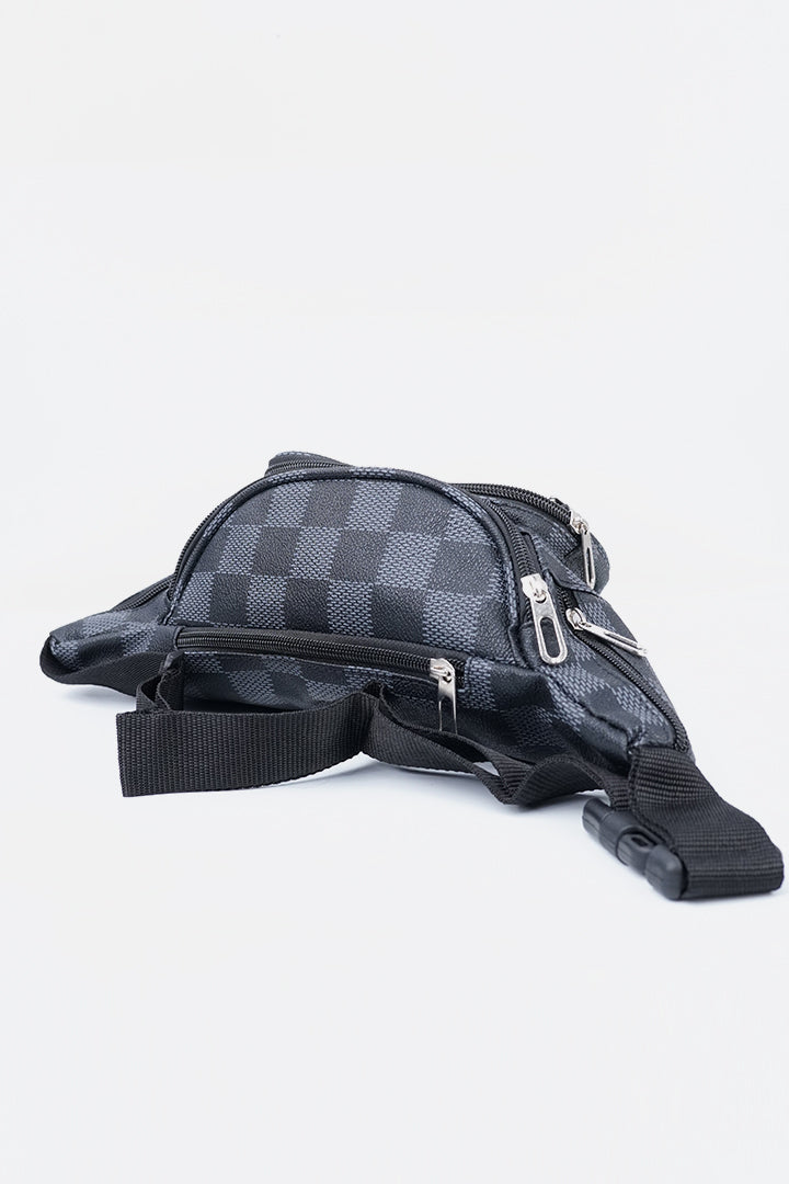 Leather Waist Bag - Grey - Mendeez