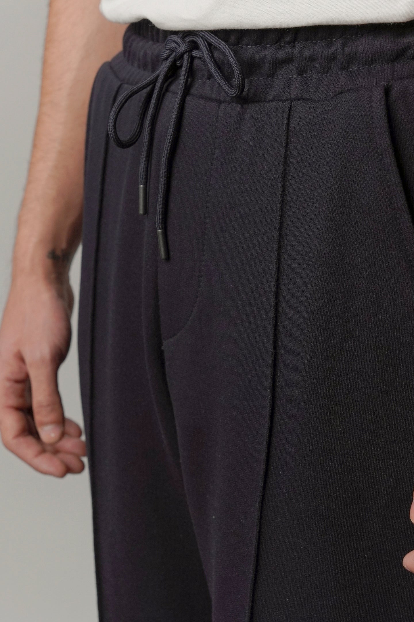 Pintex Jogger Pants - Navy Blue - Mendeez