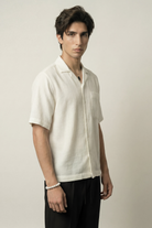 Oversized Cuban Shirt - White - Mendeez