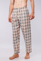 Check Woven Pajamas - Cream - Mendeez