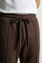 Pintex Jogger Pants - Chocolate - Mendeez
