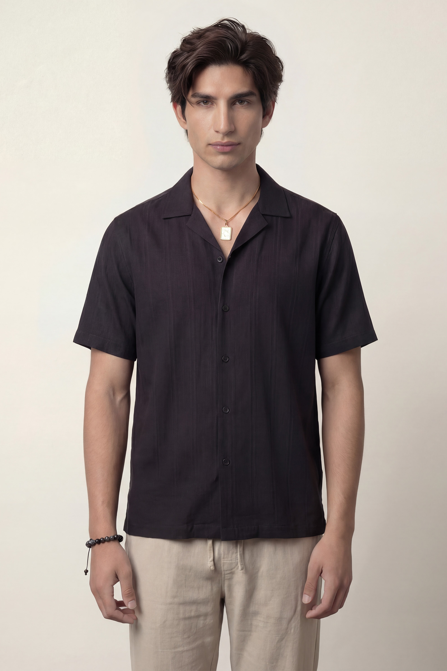 Cuban Shirt - Black - Mendeez