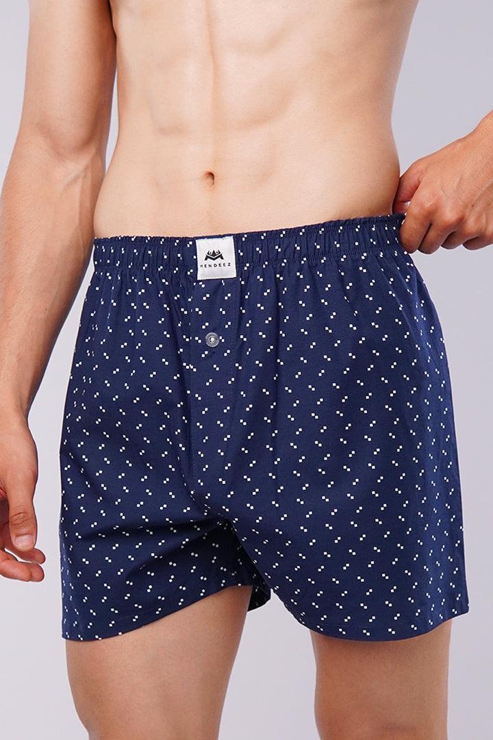 Woven Boxer Shorts - Double Dotted - Mendeez