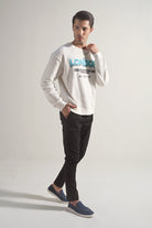 Oversized Graphic Sweatshirt - White - Mendeez