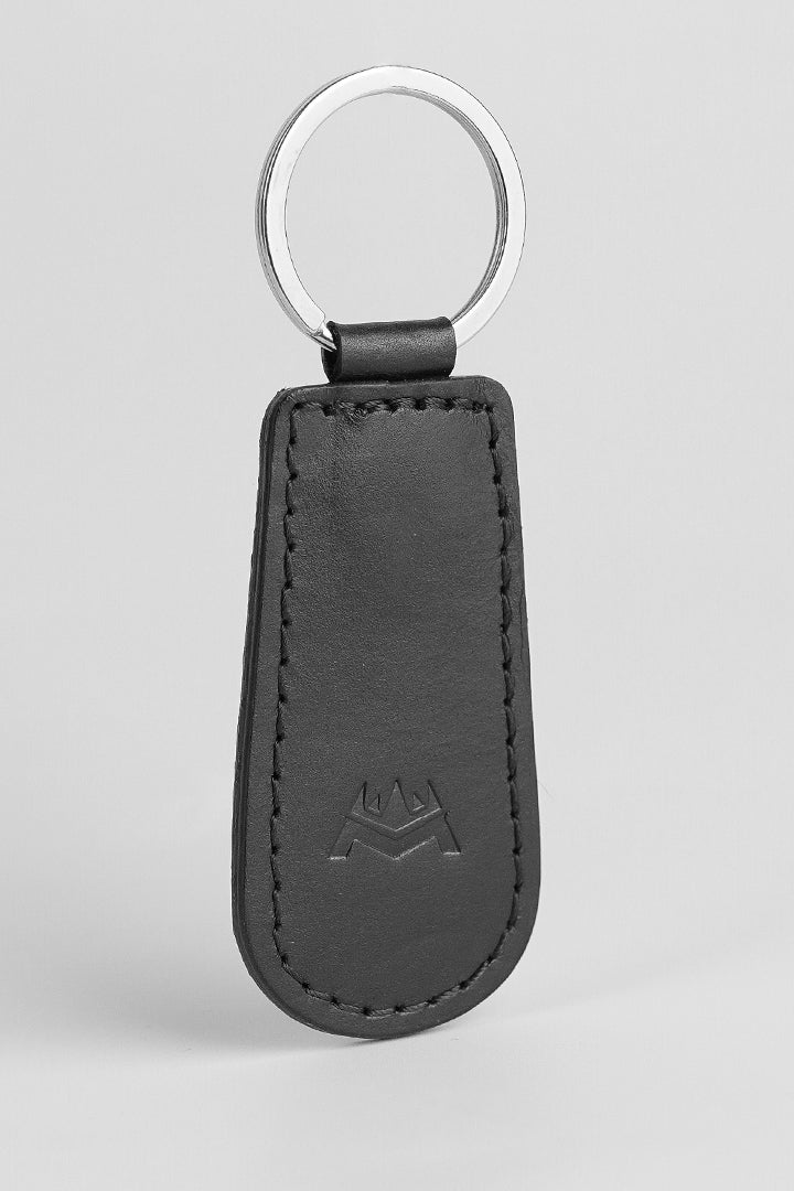Leather Keychain - Black - Mendeez