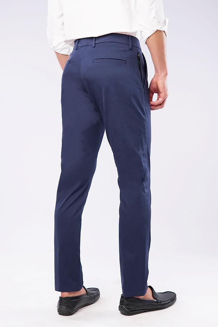 Slim Fit Chinos - Navy Blue - Mendeez