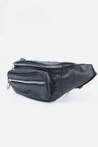 Pebble Leather Waist Bag - Black-1-MENDEEZ