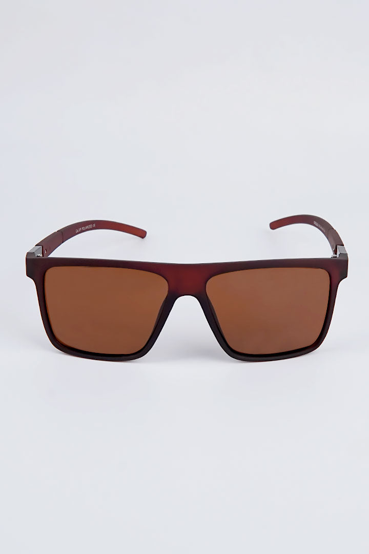 Square Oversized Sunglasses - Brown - Mendeez