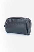 Heritage Leather Toiletry Pouch – Onyx Black-1-MENDEEZ