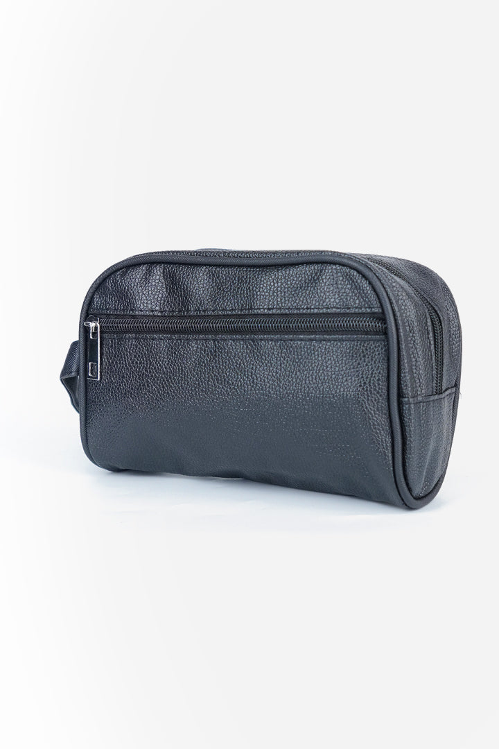 Heritage Leather Toiletry Pouch – Onyx Black-1-MENDEEZ