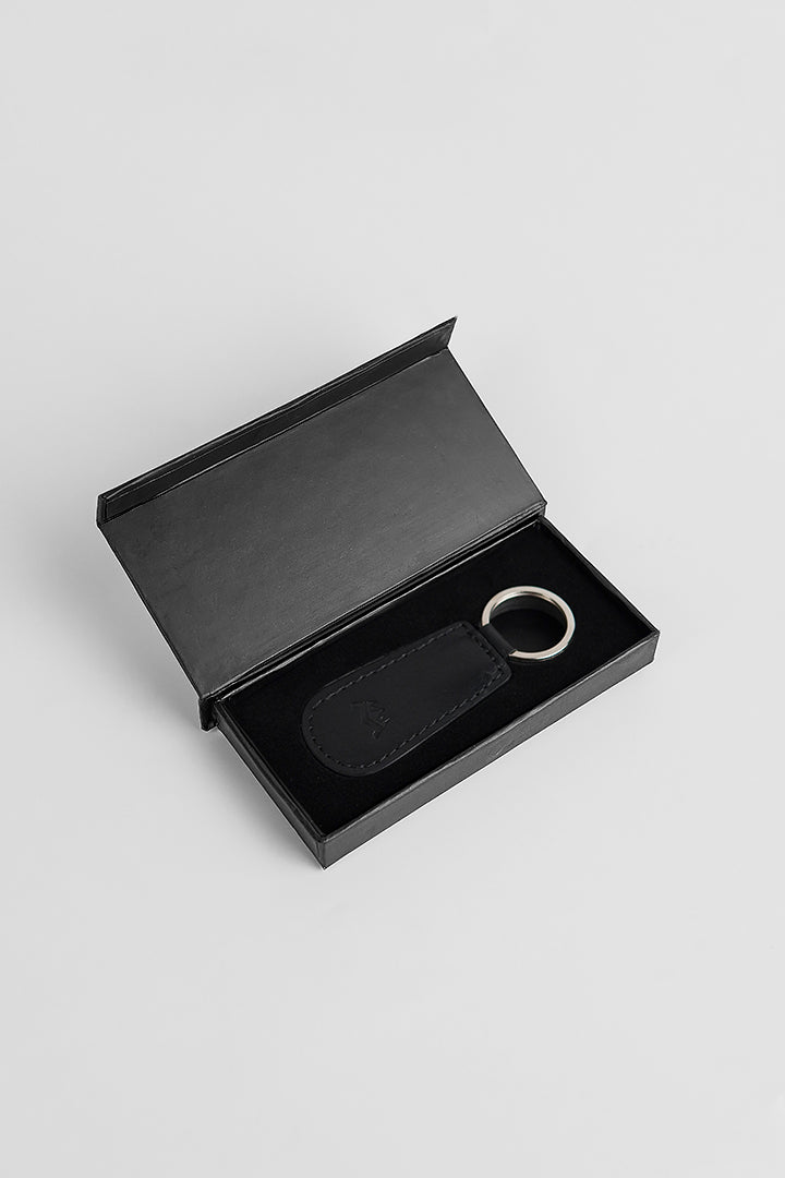 Leather Keychain - Black - Mendeez