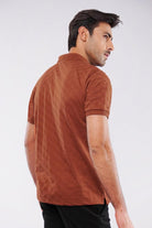 Jacquard Polo Shirt - Rust - Mendeez