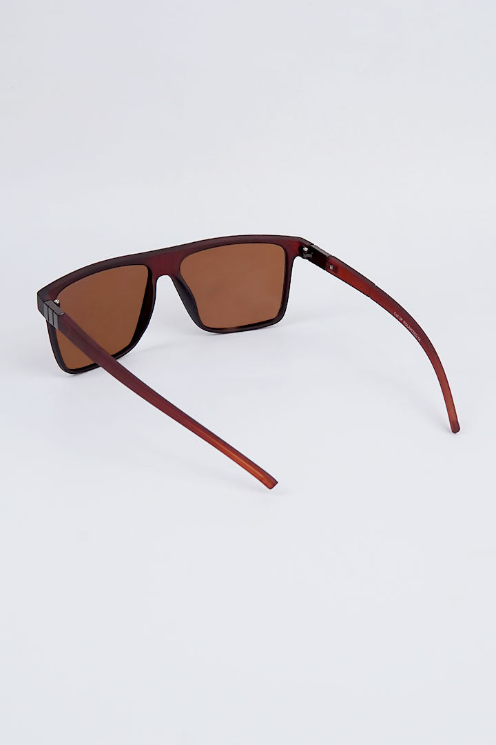 Square Oversized Sunglasses - Brown - Mendeez