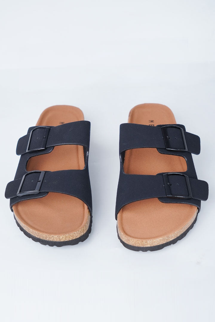 Buckle Slides - Black - Mendeez
