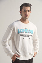 Oversized Graphic Sweatshirt - White - Mendeez