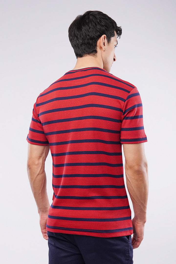 Striped T-Shirt - Red - Mendeez