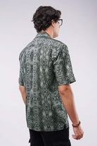 Python Printed Cuban Shirt - Green - Mendeez