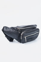 Pebble Leather Waist Bag - Black-2-MENDEEZ