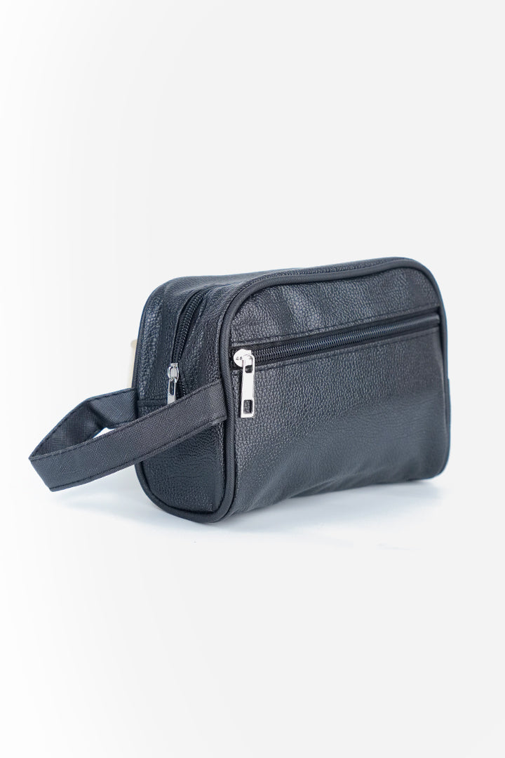 Heritage Leather Toiletry Pouch – Onyx Black-2-MENDEEZ