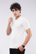 Johnny Collar Polo Shirt - White - Mendeez