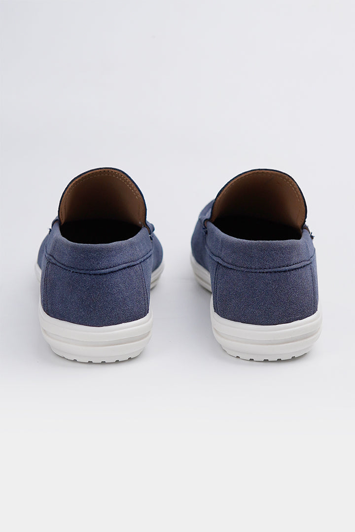 Slip On Suede Loafers - Ocean Blue - Mendeez