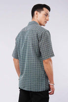 Checkered Cuban Shirt - Sage & Black - Mendeez