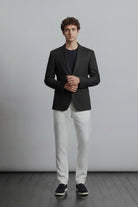 Linen Blazer - Black - Mendeez