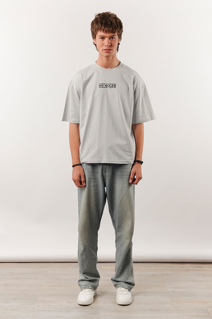 Box Fit Tee - Grey - Mendeez
