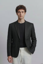 Linen Blazer - Black - Mendeez
