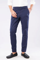 Slim Fit Chinos - Navy Blue - Mendeez