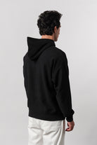 Pullover Embroidered Hoodie - Black - Mendeez