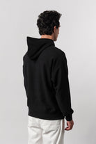 Pullover Embroidered Hoodie - Black - Mendeez