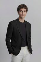 Linen Blazer - Black - Mendeez