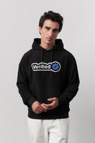 Pullover Embroidered Hoodie - Black - Mendeez