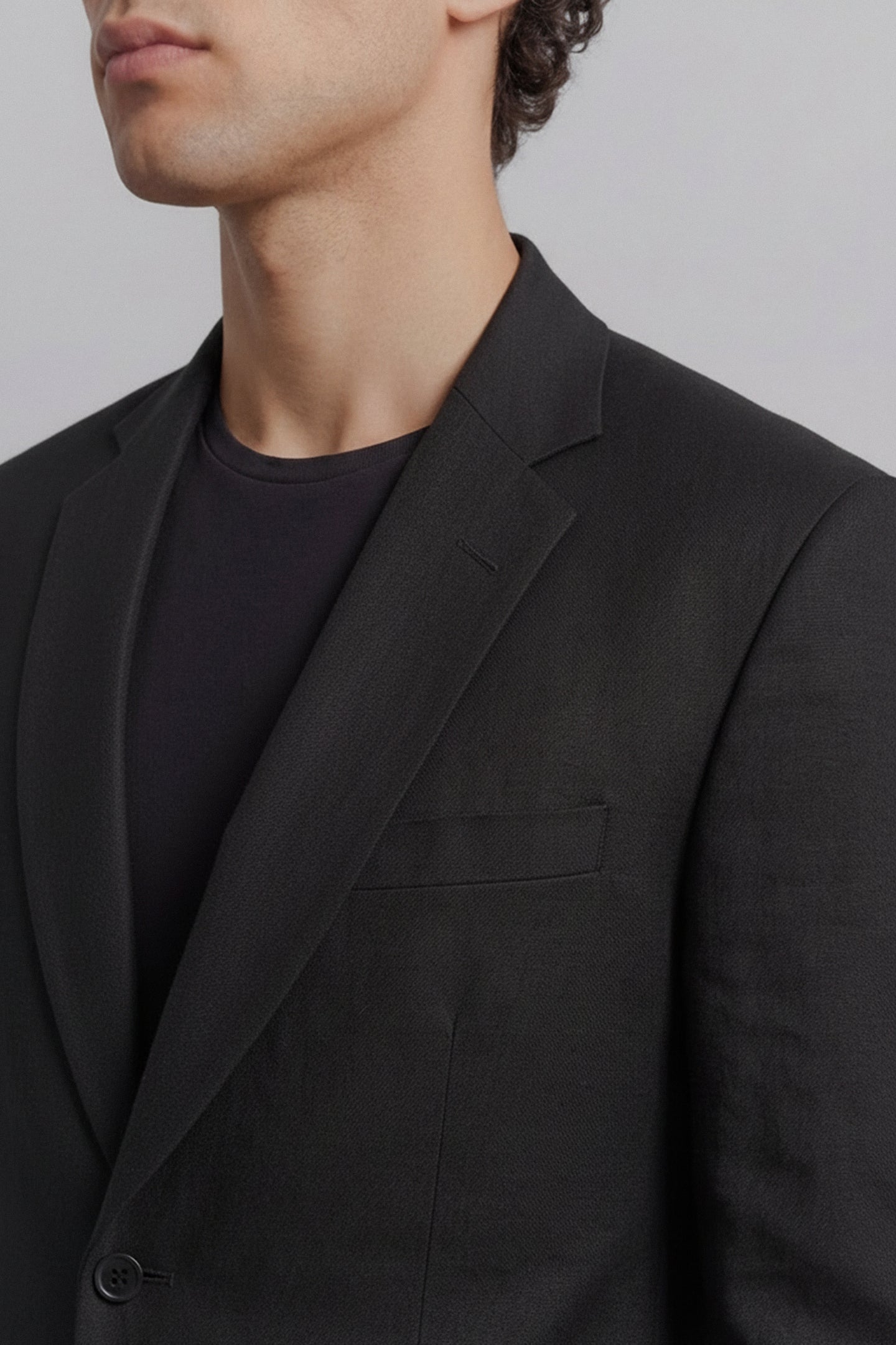 Linen Blazer - Black - Mendeez