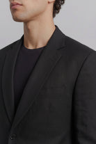 Linen Blazer - Black - Mendeez