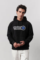 Pullover Embroidered Hoodie - Black - Mendeez