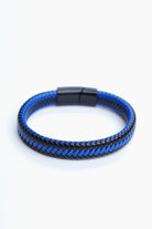 Royal Blue and Black Braided Bracelet - Mendeez