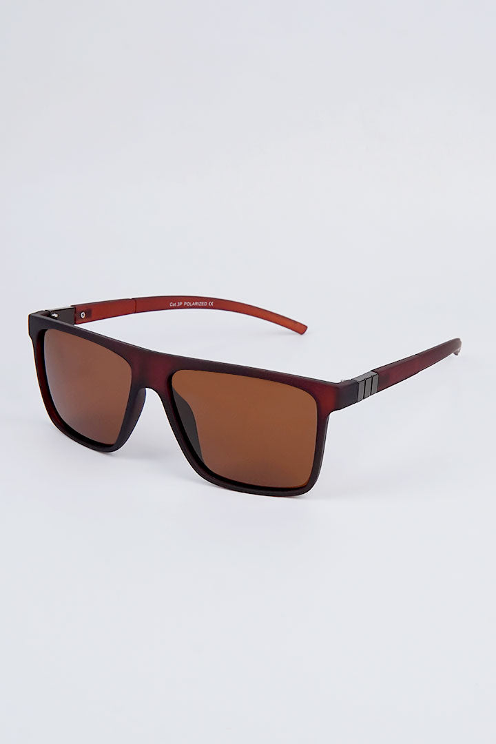 Square Oversized Sunglasses - Brown - Mendeez
