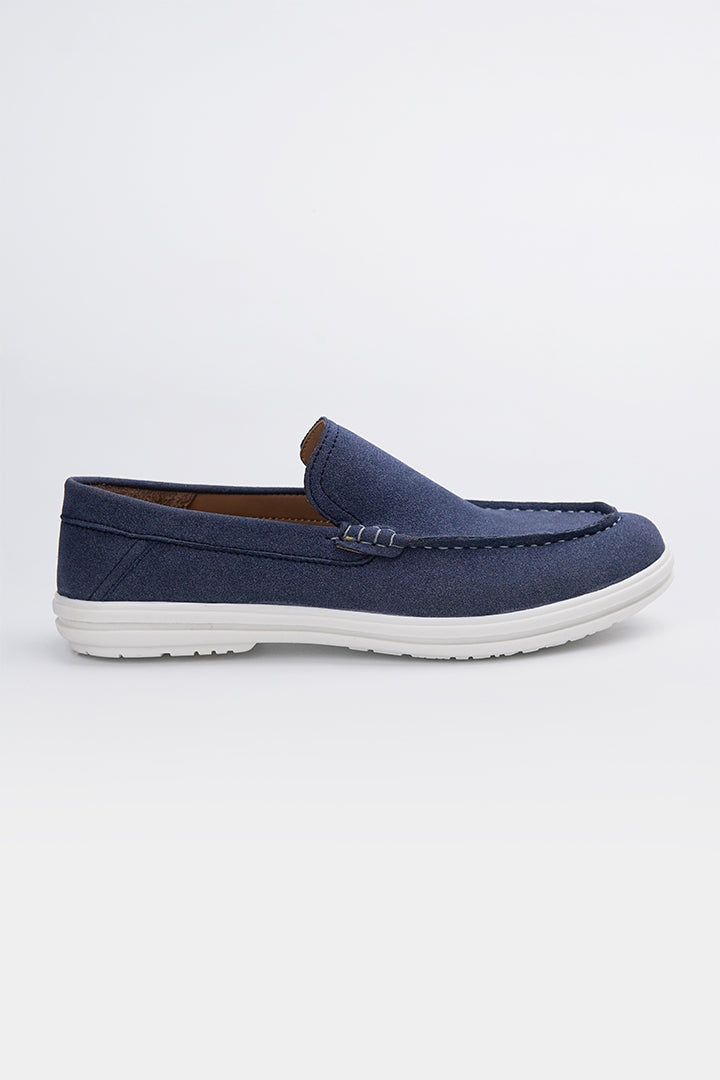 Slip On Suede Loafers - Ocean Blue - Mendeez