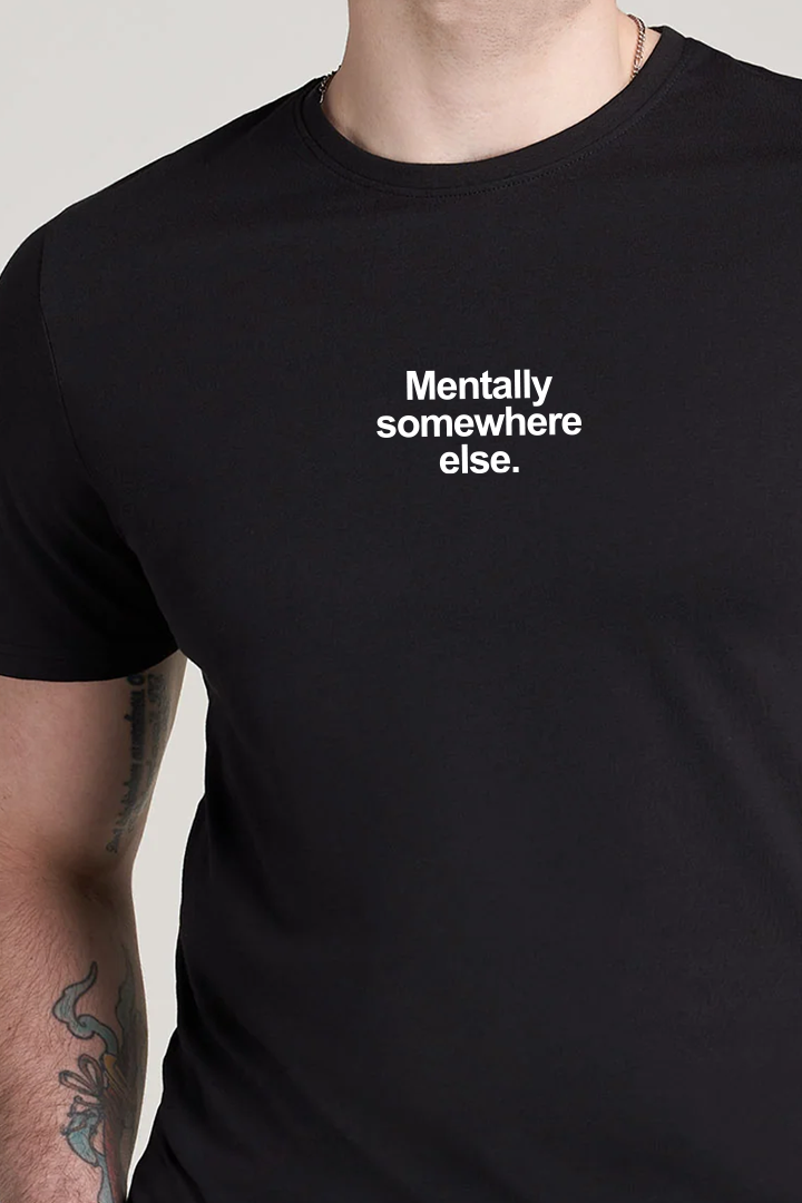 Printed Graphic Tee - Black - Mendeez