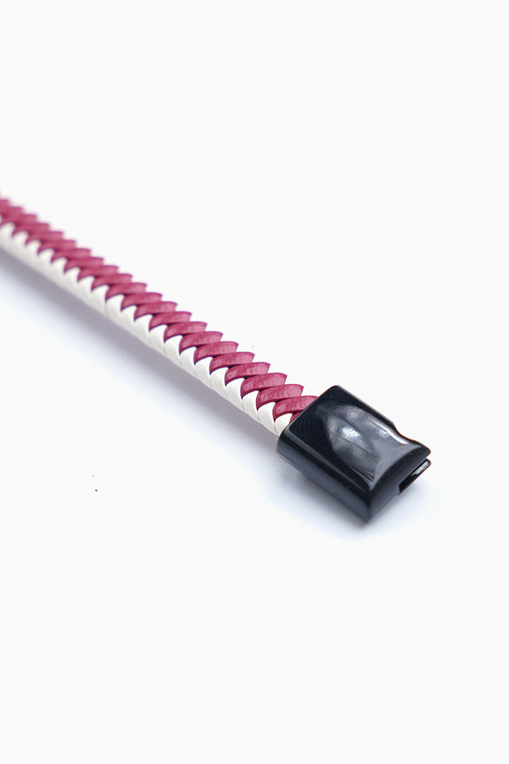Maroon and White Slim Bracelet-1-MENDEEZ
