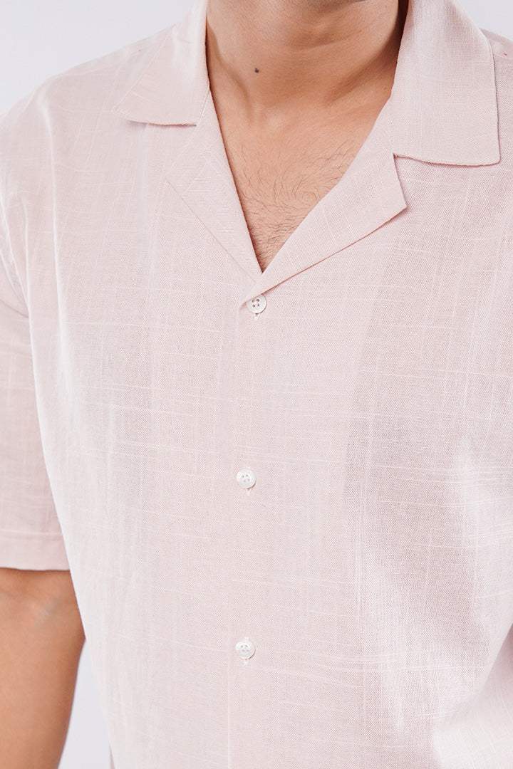 Texture Cuban Shirt - Pink - Mendeez