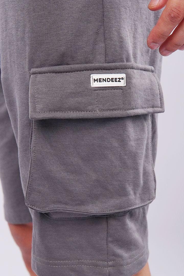 Terry Cargo Shorts - Dark Grey - Mendeez