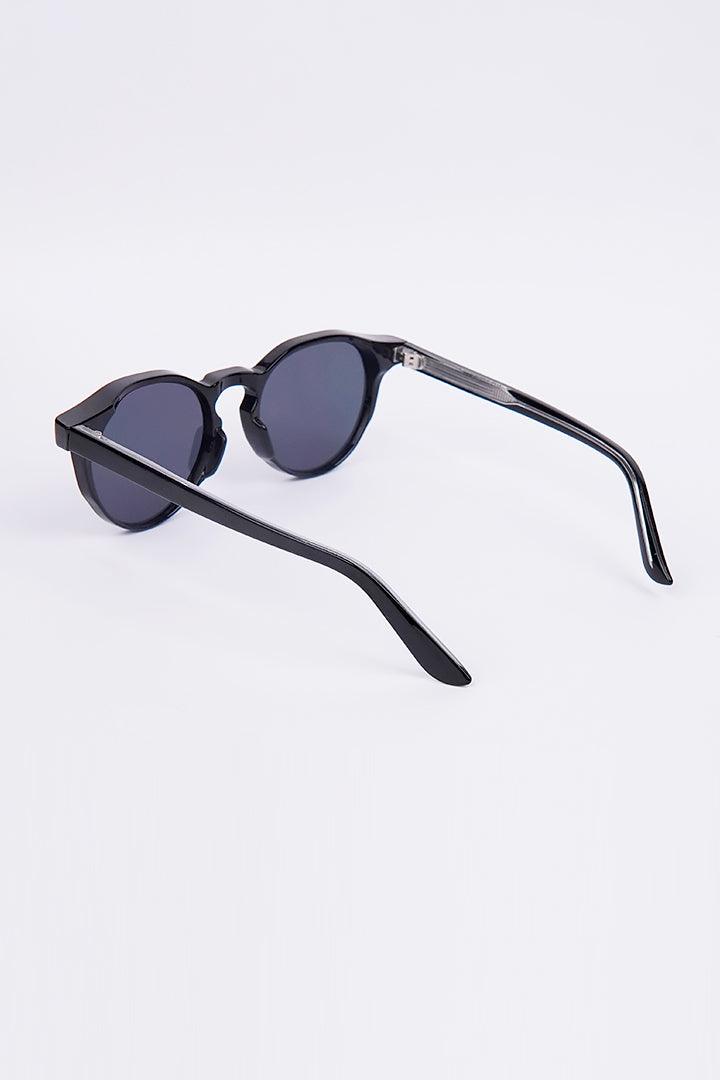 Round Wayfarer Sunglasses - Black - Mendeez