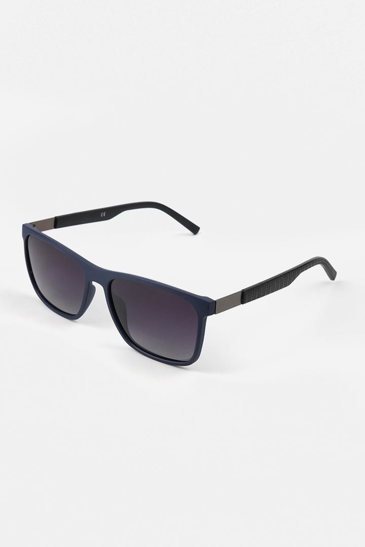 Rectangle Wayfarer Sunglasses - Navy Blue - Mendeez