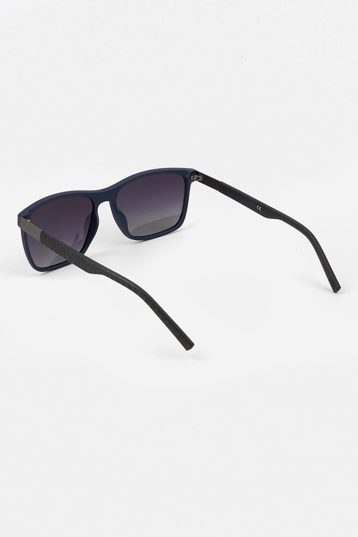 Rectangle Wayfarer Sunglasses - Navy Blue - Mendeez