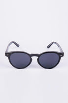 Round Wayfarer Sunglasses - Black - Mendeez